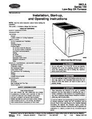Carrier 58CLA 5SI Gas Furnace Owners Manual page 1
