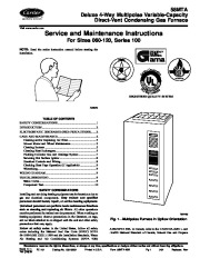 Carrier 58MTA 1SM Gas Furnace Owners Manual page 1
