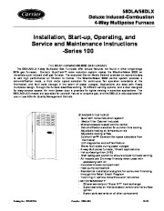 Carrier 58DL 3SI Gas Furnace Owners Manual page 1