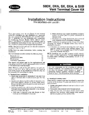 Carrier 58D 58S 12SI Gas Furnace Owners Manual page 1