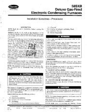 Carrier 58SXB 5XA Gas Furnace Owners Manual page 1