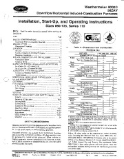 Carrier 58ZAV 3SI Gas Furnace Owners Manual page 1