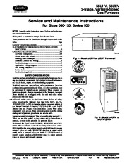 Carrier 58D 58U 3SM Gas Furnace Owners Manual page 1