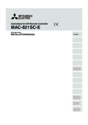 Mitsubishi MAC 821SC E Remote Controller Air Conditioner Installation Manual page 1
