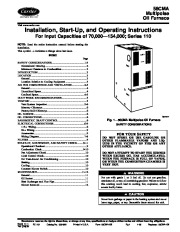 Carrier 58CMA 2SI Gas Furnace Owners Manual page 1