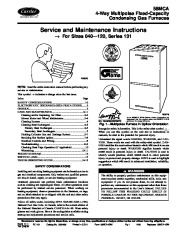 Carrier 58MCA 2SM Gas Furnace Owners Manual page 1
