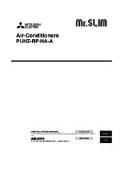 Mitsubishi Mr Slim PUHZ RP HA A Air Conditioner Installation Manual page 1