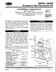 Carrier 58D 58S 3SI Gas Furnace Owners Manual page 1