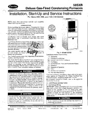 Carrier 58SXB 9SI Gas Furnace Owners Manual page 1