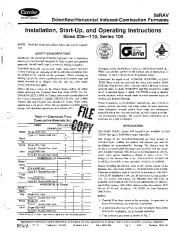 Carrier 58RA 3SI Gas Furnace Owners Manual page 1