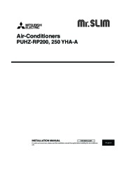 Mitsubishi Mr Slim PUHZ RP200 250 YHA A Air Conditioner Installation Manual page 1