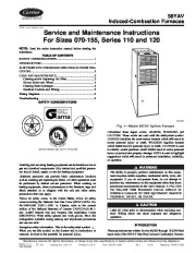 Carrier 58YAV 3SM Gas Furnace Owners Manual page 1