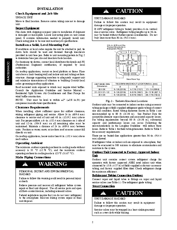 Carrier 24acb C 3si Heat Air Conditioner Manual