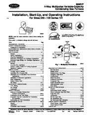 Carrier 58MVP 5SI Gas Furnace Owners Manual page 1