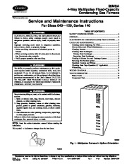 Carrier 58MSA 6SM Gas Furnace Owners Manual page 1