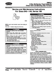 Carrier 58MCA 10SM Gas Furnace Owners Manual page 1