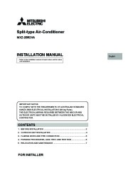 Mitsubishi Mr Slim MXZ 2B52VA Air Conditioner Installation Manual page 1