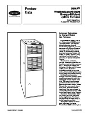 Carrier 58WAV 8PD Gas Furnace Owners Manual page 1