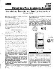 Carrier 58DX 13SI Gas Furnace Owners Manual page 1