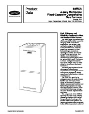 Carrier 58MCA 4PD Gas Furnace Owners Manual page 1