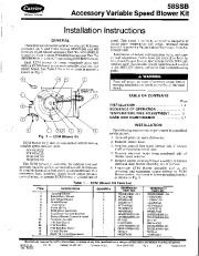 Carrier 58SSB 5SI Gas Furnace Owners Manual page 1