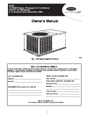 Carrier 50zp 01 Heat Air Conditioner Manual page 1