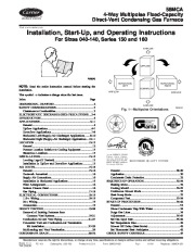 Carrier 58MCA 8SI Gas Furnace Owners Manual page 1