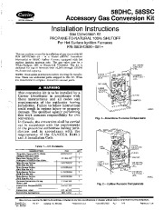 Carrier 58D 58S 8SI Gas Furnace Owners Manual page 1
