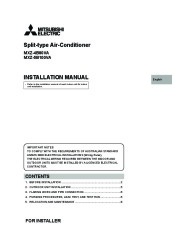 Mitsubishi Mr Slim MXZ 4B80VA MXZ 5B100VA Air Conditioner Installation Manual page 1