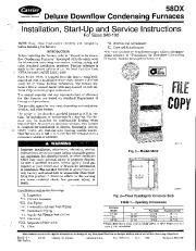 Carrier 58DX 11SI Gas Furnace Owners Manual page 1