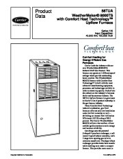 Carrier 58TUA 10PD Gas Furnace Owners Manual page 1