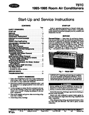 Carrier 73tc 1ss Heat Air Conditioner Manual page 1