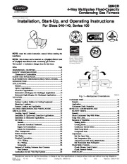 Carrier 58MCB 1SI Gas Furnace Owners Manual page 1