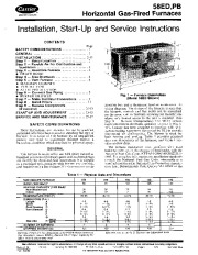 Carrier 58PB 1SI Gas Furnace Owners Manual page 1