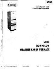 Carrier 58BD501015 Gas Furnace Owners Manual page 1