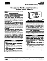 Carrier 58EJB 1SM Gas Furnace Owners Manual page 1