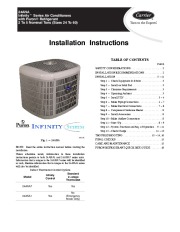 Carrier 24ana 3si Heat Air Conditioner Manual page 1