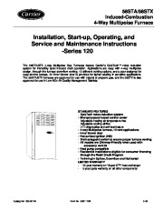 Carrier 58ST 13SI Gas Furnace Owners Manual page 1