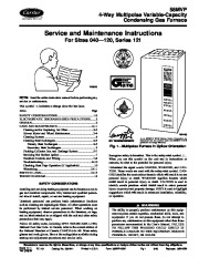 Carrier 58MVP 2SM Gas Furnace Owners Manual page 1