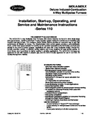 Carrier 58DL 4SI Gas Furnace Owners Manual page 1