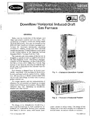 Carrier 58DH 3SI Gas Furnace Owners Manual page 1