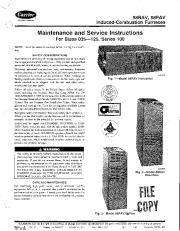 Carrier 58P 58R 3SM Gas Furnace Owners Manual page 1