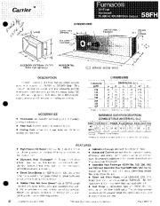 Carrier 58FH 1P Gas Furnace Owners Manual page 1
