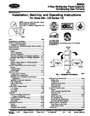 Carrier 58MSA 3SI Gas Furnace Owners Manual page 1