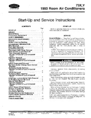 Carrier 73x  Y 1ss Heat Air Conditioner Manual page 1
