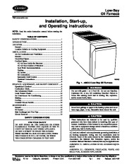 Carrier 58CLA 3SI Gas Furnace Owners Manual page 1