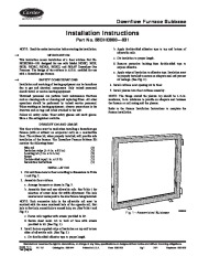 Carrier 58D 8SI Gas Furnace Owners Manual page 1