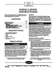 Carrier 73aca 2si Heat Air Conditioner Manual page 1
