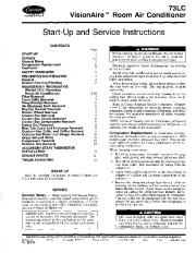 Carrier 73lc 1ss Heat Air Conditioner Manual page 1