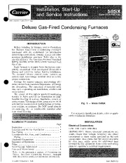 Carrier 58SX 1SI Gas Furnace Owners Manual page 1